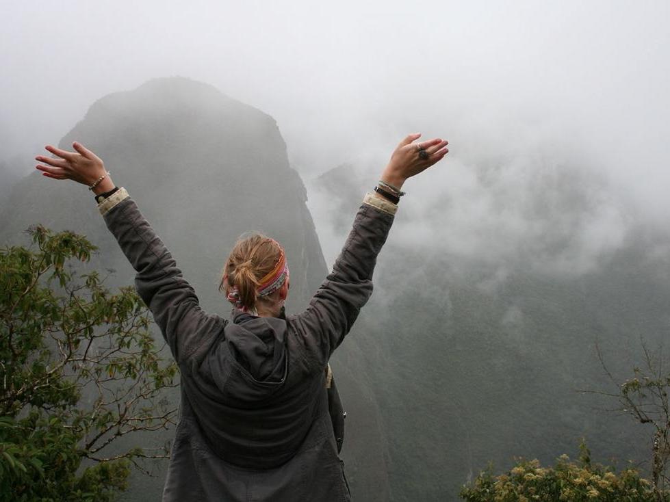 Student in Andes mountains